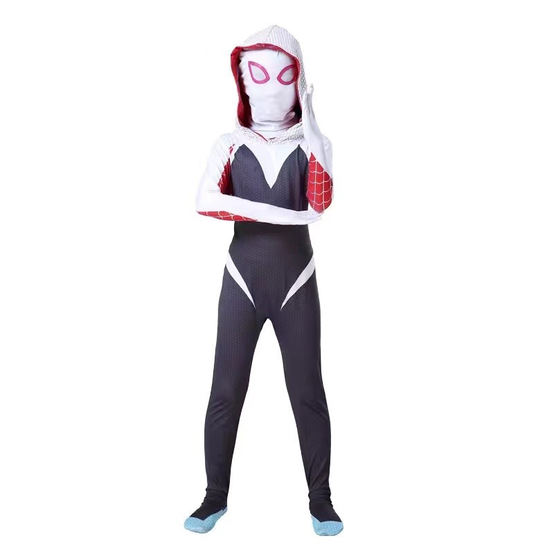 Purpose Multi 【Suge】New Halloween costume kids 3D spiderman Gwen set Venom Cosplay Iron Man Boys Girls Tshirt Suit H - Image 5