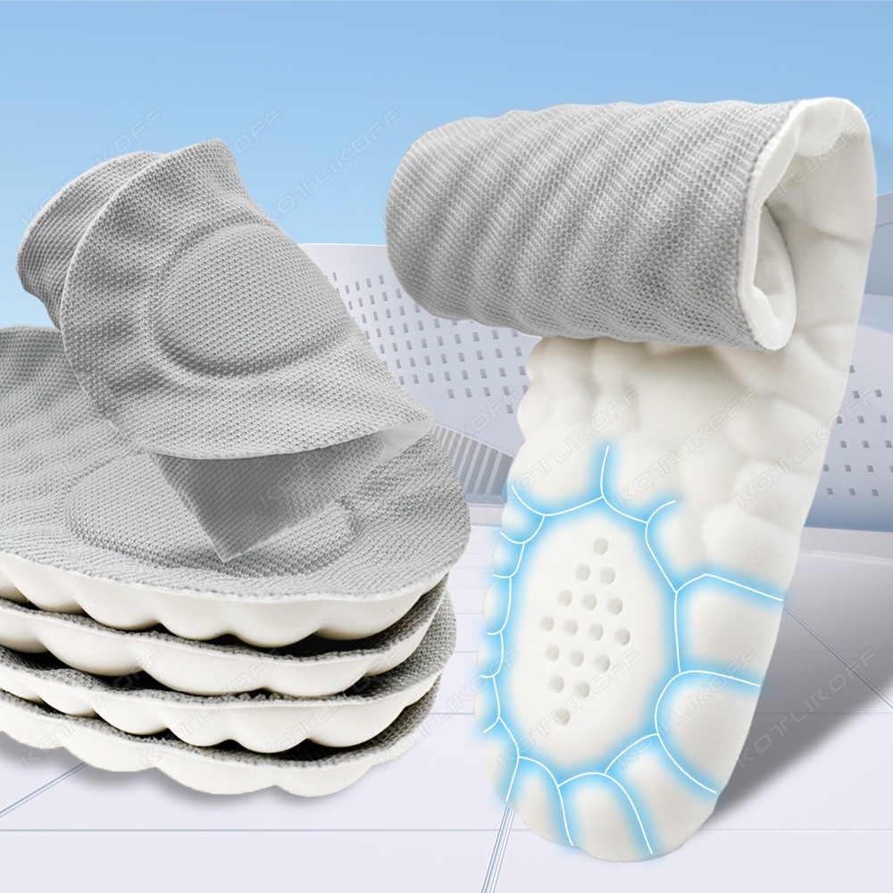 Cu Running Latex Memory Foam Insoles Soft Elastic Foot Support Shoe Pads Breathable Orthopedic Sport Insole Feet Care... - Image 3