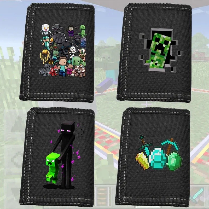 Minecraft Kids roblox Wallet Ready Stock minecraft Pencil Case among us naruto pokemon Pikachu (Fast shipping)