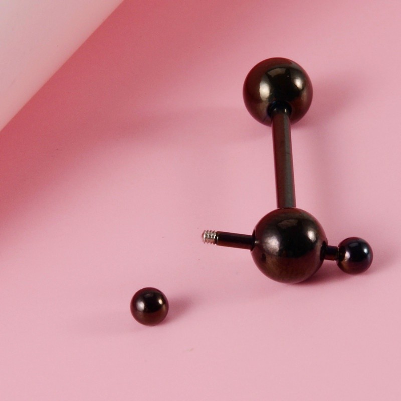 Reliable Multi Dumbbell Titanium Steel Tongue Nail Personality Stainless Earring Piercing Jewelry Ear Studs Quality P... - Image 3