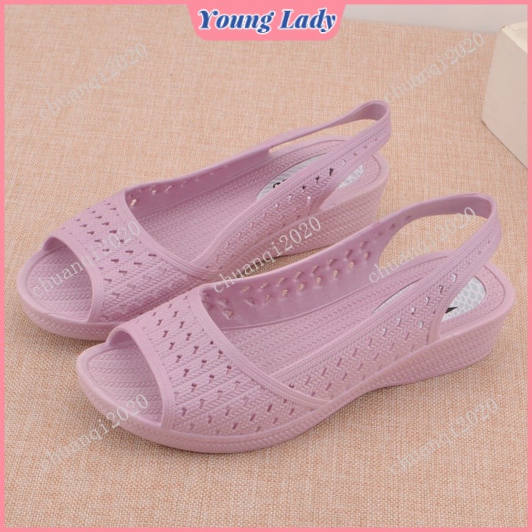 Training Active Summer Hollow out Shoes Women's Wedge Casual Peep Toe Sandals Soft Bottom Non-Slip Beach White Nurse ... - Image 4