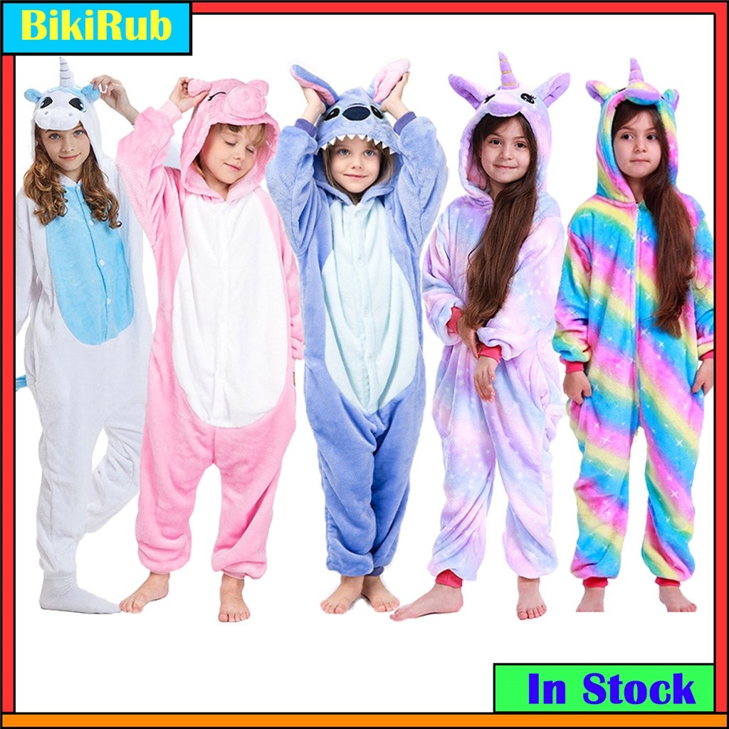 Must Purpose Pikachu Stitch Onesies Kigurumi Kids Pajamas Baby Girls Boys Pyjamas Anime Cosplay Costume Winter Hooded... - Image 5
