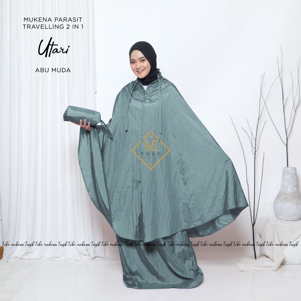 Purpose Versatile Tmt <Prayer Gown 2in1utari | Mukena Parasite Traveling Poncho Premium North - Image 3