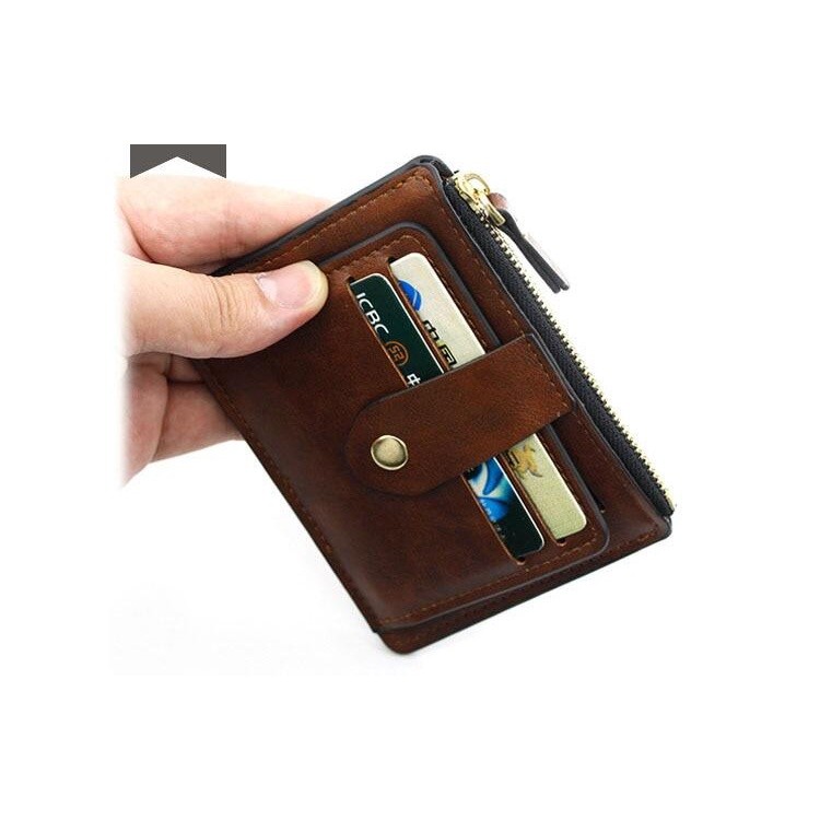 Style Outdoor Small Fashion Credit ID Card Holder Slim Leather Wallet Coin Pocket Man Money Bag Case Men Mini Women B... - Image 3