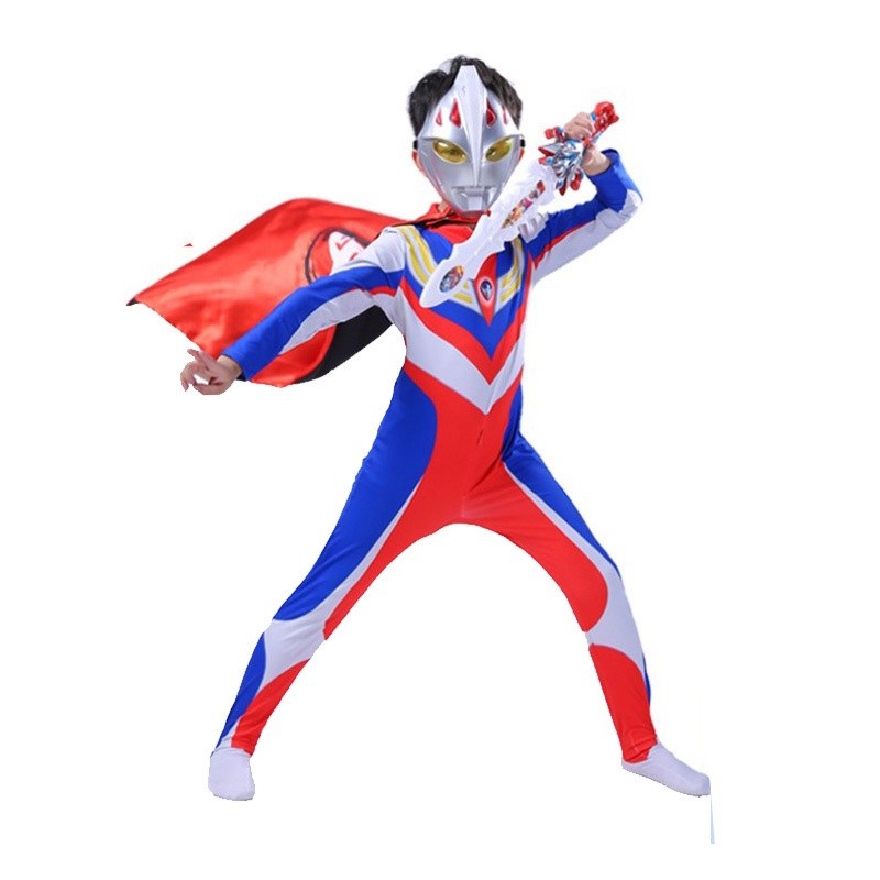 Quality Durable Baby Kids Halloween Ultraman Tiga Zero Belial Ginga Geed Cosplay Costume Child Boys Party Jumpsuit Su... - Image 3