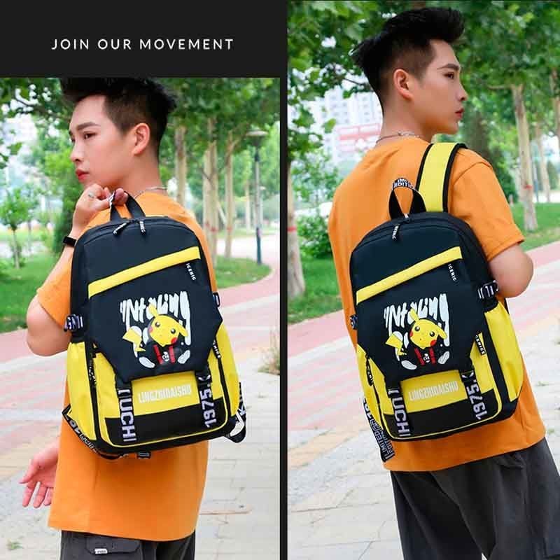 Pikachu High-Capacity Backpack for Teen Boys - Trendy and Stylish - Image 4