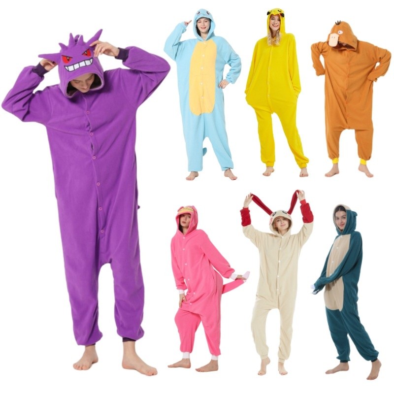 Purpose Reliable Halloween Kigurumi Cosplay Costume Pajama Adult Women Sleepwear Party Performance Costumes Couple Pa... - Image 3
