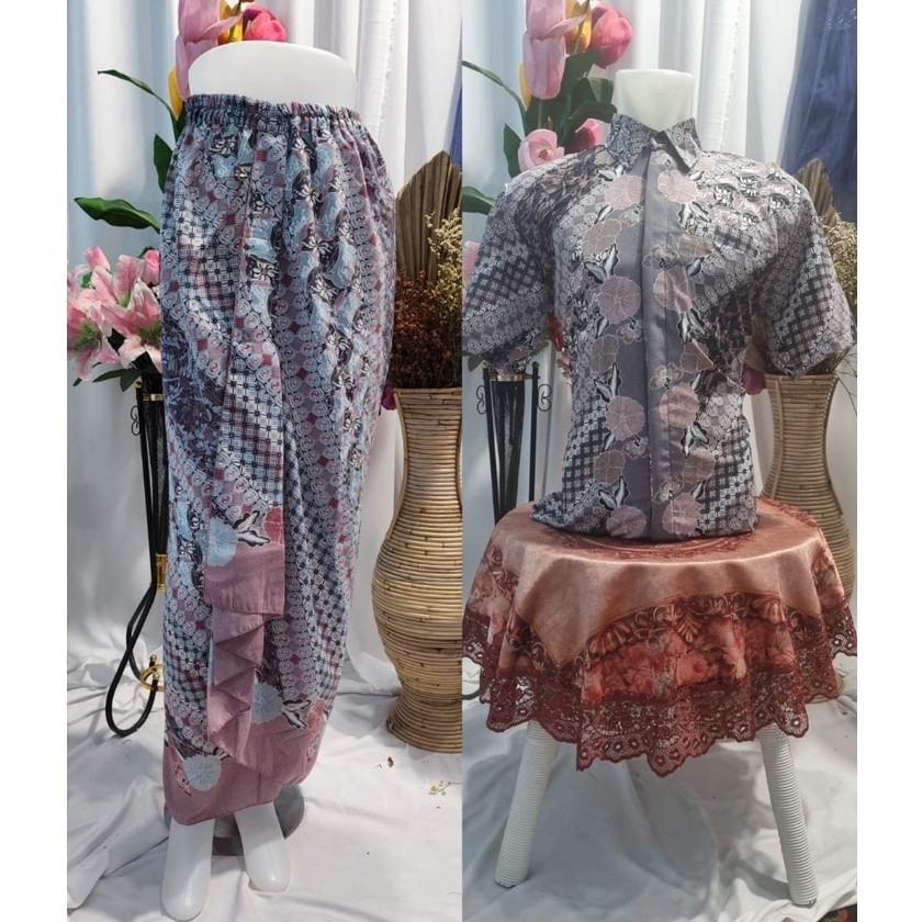 Must Versatile KEMEJA Gallery kebaya Couple Short Shirt mix rempel Skirt Latest volume 2 Quality - Image 5
