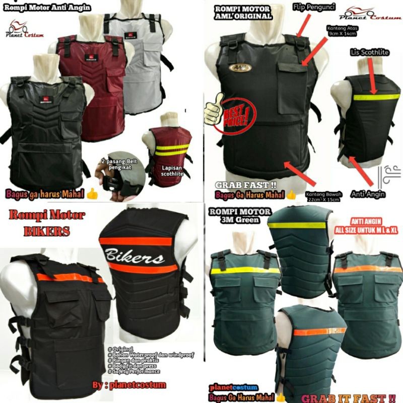 Quality Multi Windproof Motorcycle Vest turing touring adventure Back Chest Protector Reliable - Image 5