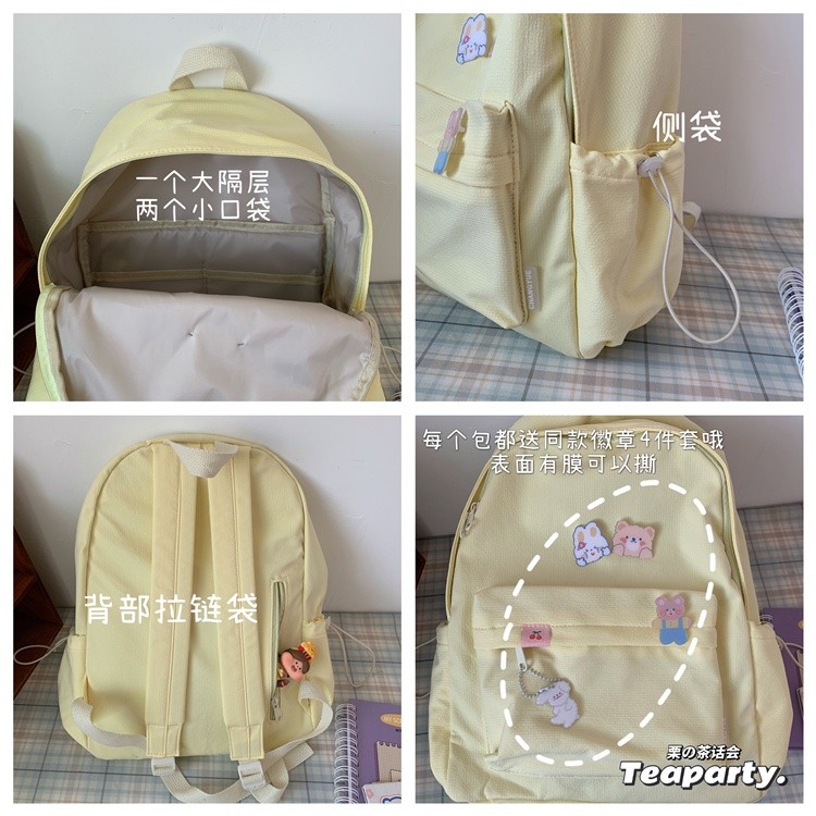 Accessory Fashion TSCfashion Japanese Ins Girl Schoolbag Female Korean Multi-color Cute Soft Backpack Student Trendy... - Image 2