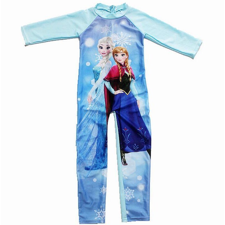 Have Purpose Cartoon Kids Swimsuit Girl Swimming Suit Long Sleeved Muslim Swimwear - Image 3