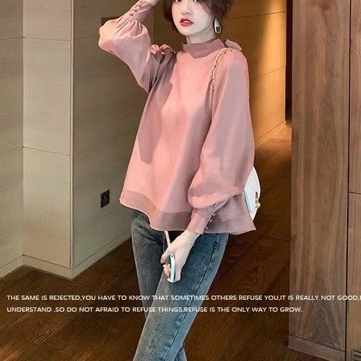 Multi Reliable Korean Style Women Ladies Loose Long Sleeve Shirt Blouse Baju Wanita Lengan Panjang New Ready Stock - Image 4