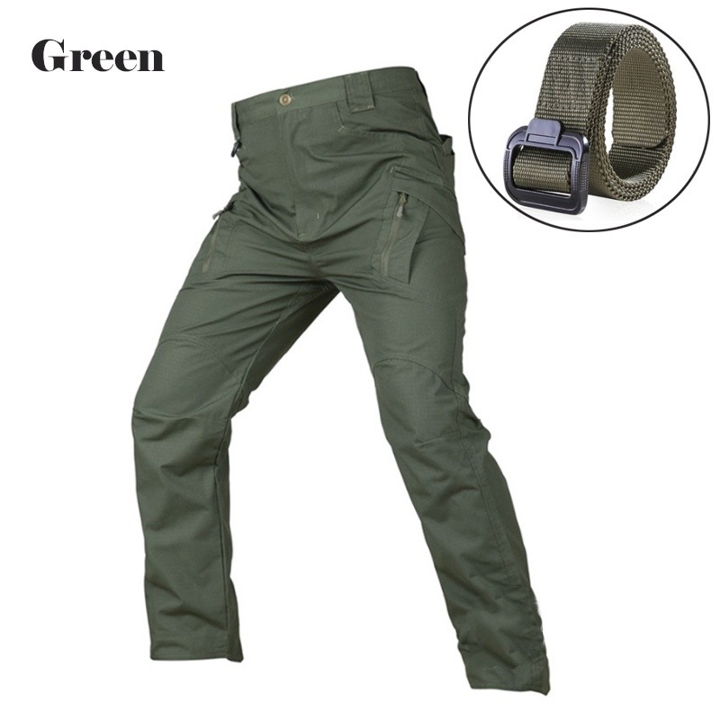 Premium Quality Tactical Pants IX9 Men Outdoor Sport Army Hiking Trousers Belt