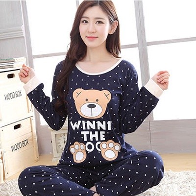 Purpose Multi Women's Sleep Lounge Pajama Long Sleeved Woman Set Cartoon Pyjamas Cotton Sleepwear M L XL XXL XXXL Fas... - Image 4