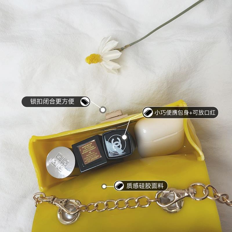 Accessory Chic mini small bag female 2021 new trendy fashion summer pearl chain square all-match jelly one-shoulder - Image 2