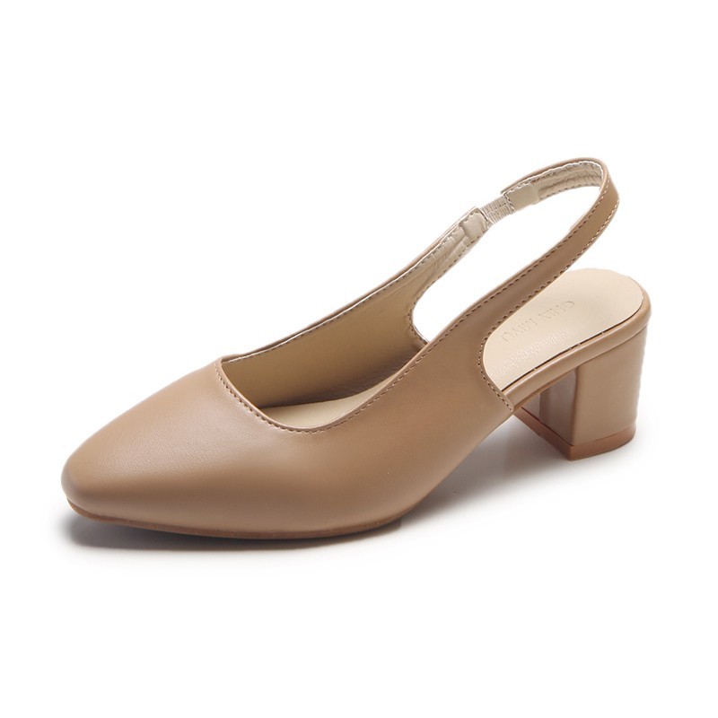 Fitness Running MAY Retro High Heels Soft Square Toe Women Shoes - Image 5