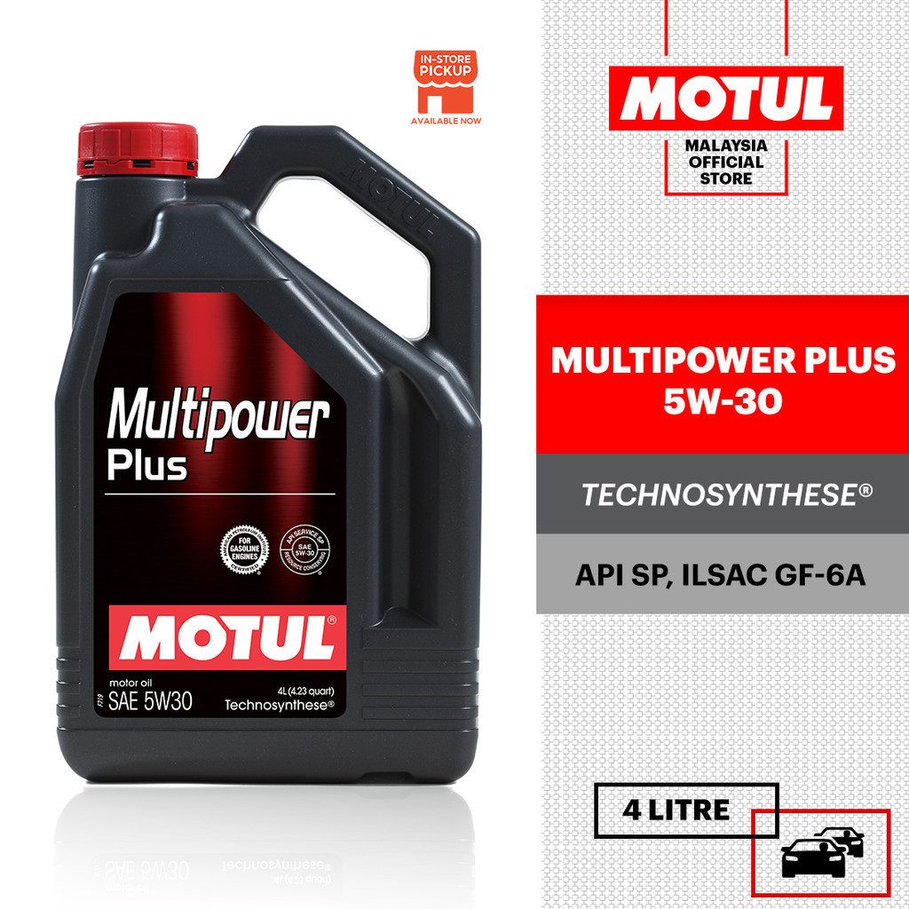 MOTUL Multipower Plus 5W30 4L Minyak Enjin Technosynthese SP