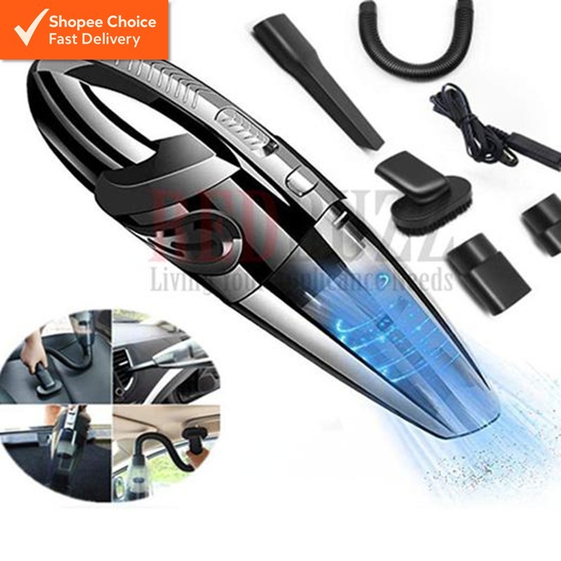 Redbuzz Rechargeable Wireless Vacuum Cleaner | 120W Cordless & Portable Vacuum | Handheld for Car & Home w HEPA filter