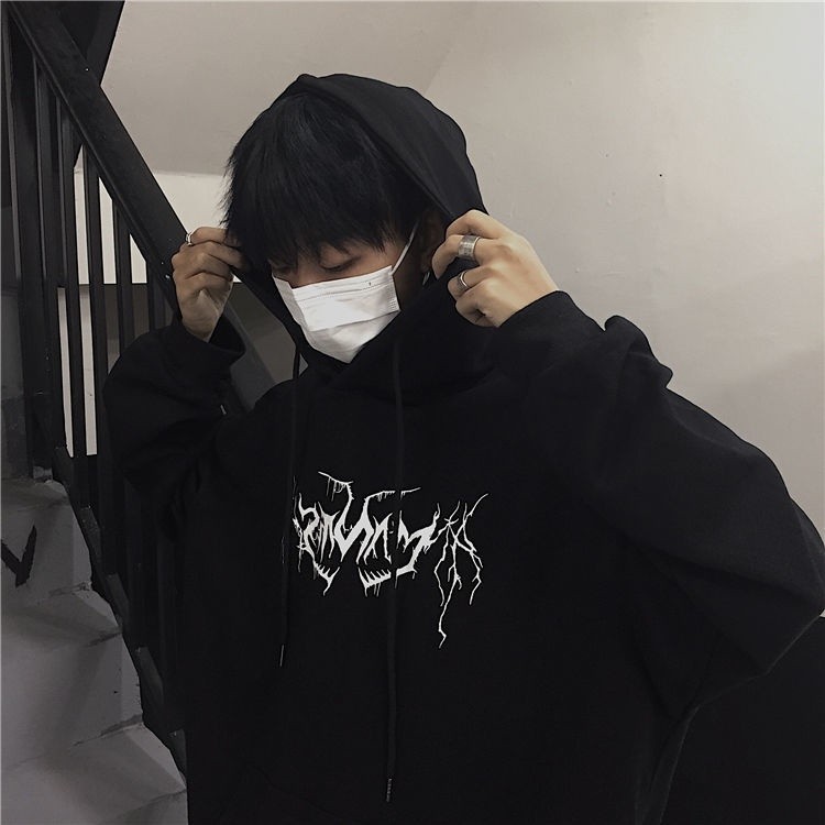 Versatile Have Japanese-style Anime Dark Street Hip-hop Long Sleeve Plus Velvet Hooded Sweater Women's Loose Jacket S... - Image 2