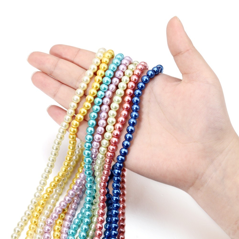 Multi Must St.kunkka 100pcs 4mm Glass Pearl Beads Manik Kaca hijab Mask Extender Versatile Quality - Image 5