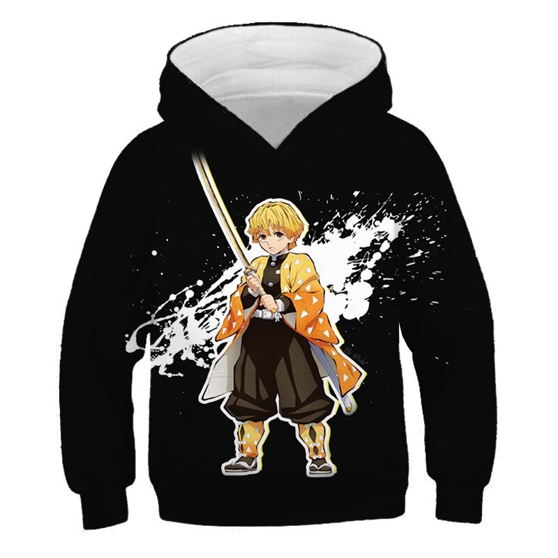 Purpose Durable Demon Slayer 3D baby Kids Hoodie Girls Off white Ghost Blade boys clothes Casual Sweatshirts Pullover... - Image 3