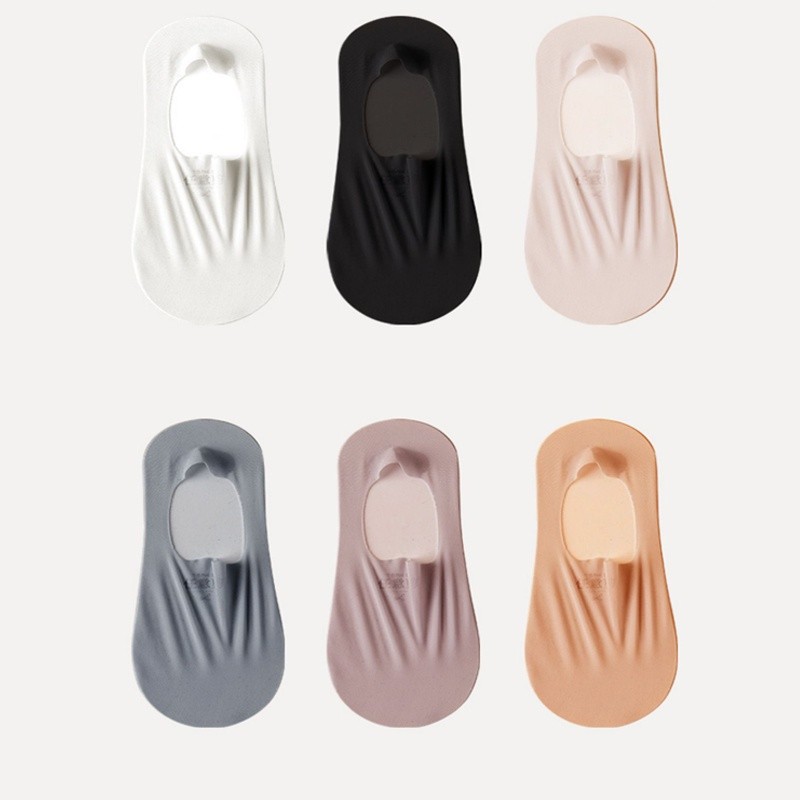 Reliable Quality Invisible Ice Silk Socks Women Non-slip Seamless Boat /Lady Low-Cut Plain Breathable Skin Sarung K Must - Image 4
