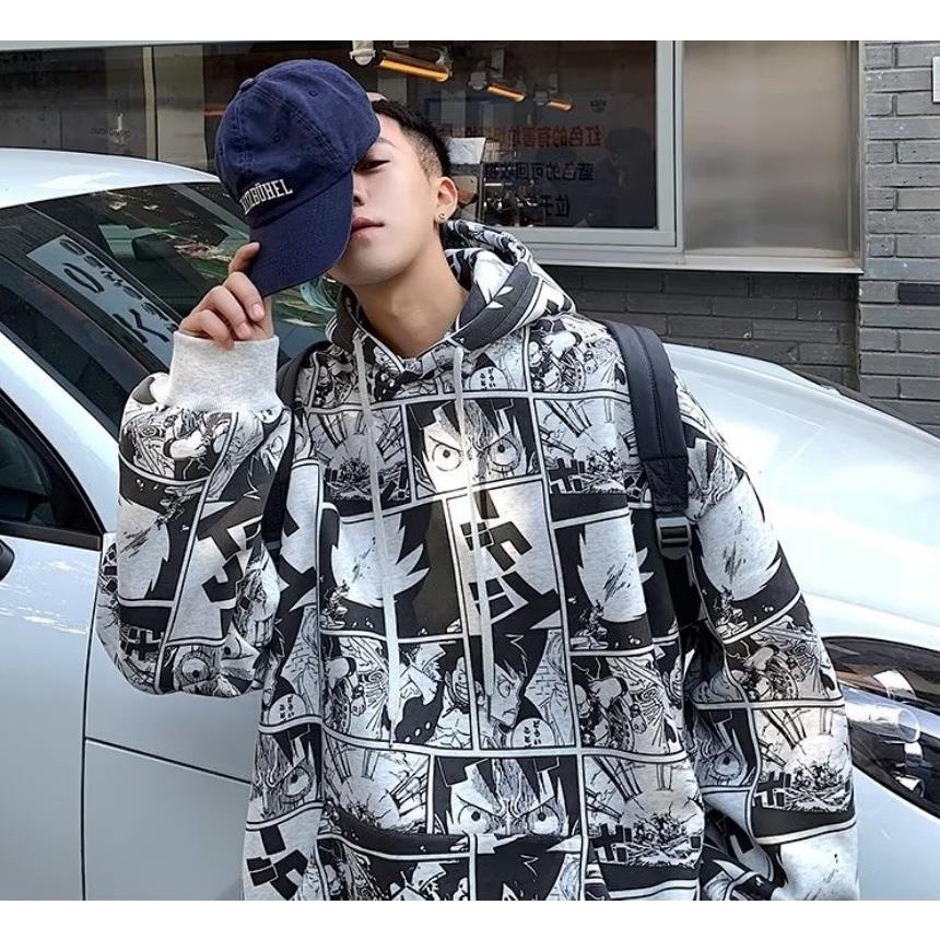 Have Reliable 2 Color Hoodie【M-8XL】Japanese Anime One Piece Full Print pattern hoodie oversize Mens Korean trend ... - Image 5