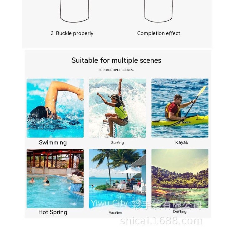 Fashion Portable Sports Outdoor Waterproof Bag Shoulder Drifting Beach Swimming Bucket Style