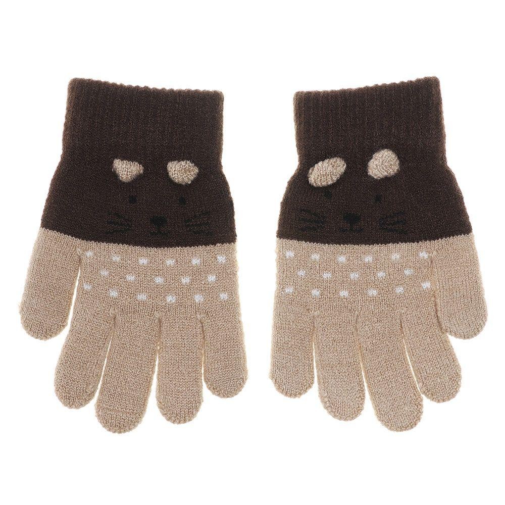 Quality Reliable NEXTSHOP New Hot Knitting Mittens 0-3 Years Old Cartoon Cat Kids Gloves Winter Boys Girls Keep Finge... - Image 3