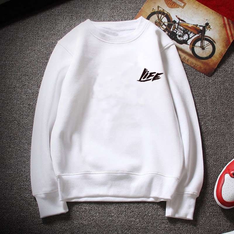 Essential Reliable Ready Stock Sweater Men Oversize Baju sejuk lelaki black grey long sleeves crewneck sweatshirt loo... - Image 3