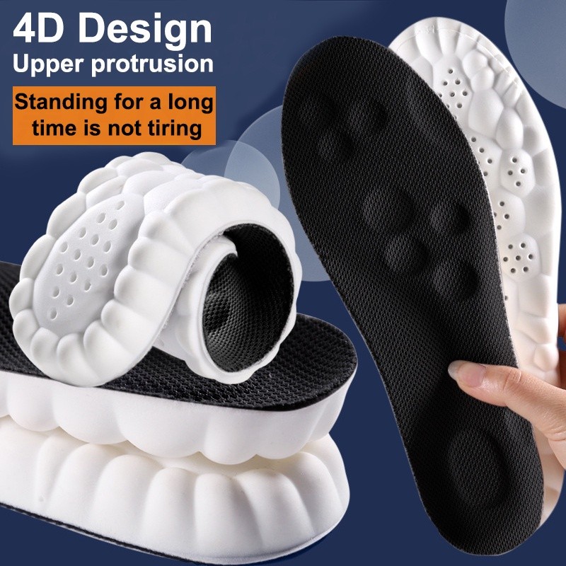 Running Active High Elasticity Latex Sport Insoles Soft Shoe Pads Arch Support Orthotic Breathable Deodorant Shock Ab... - Image 2