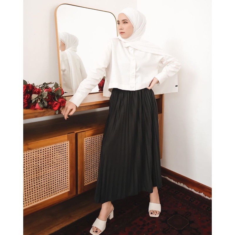 Versatile Must Plisket Skirt / Women's Long Durable Have - Image 3