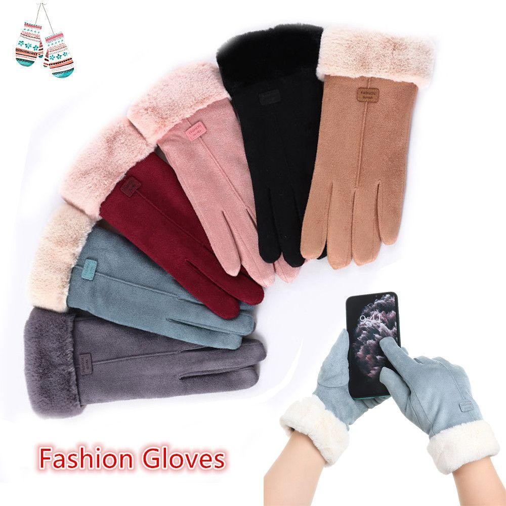 Premium Essential OKDSHOP Women Gloves New Fashion Outdoor Sport Autumn Winter Furry Warm Mitts Have - Image 4