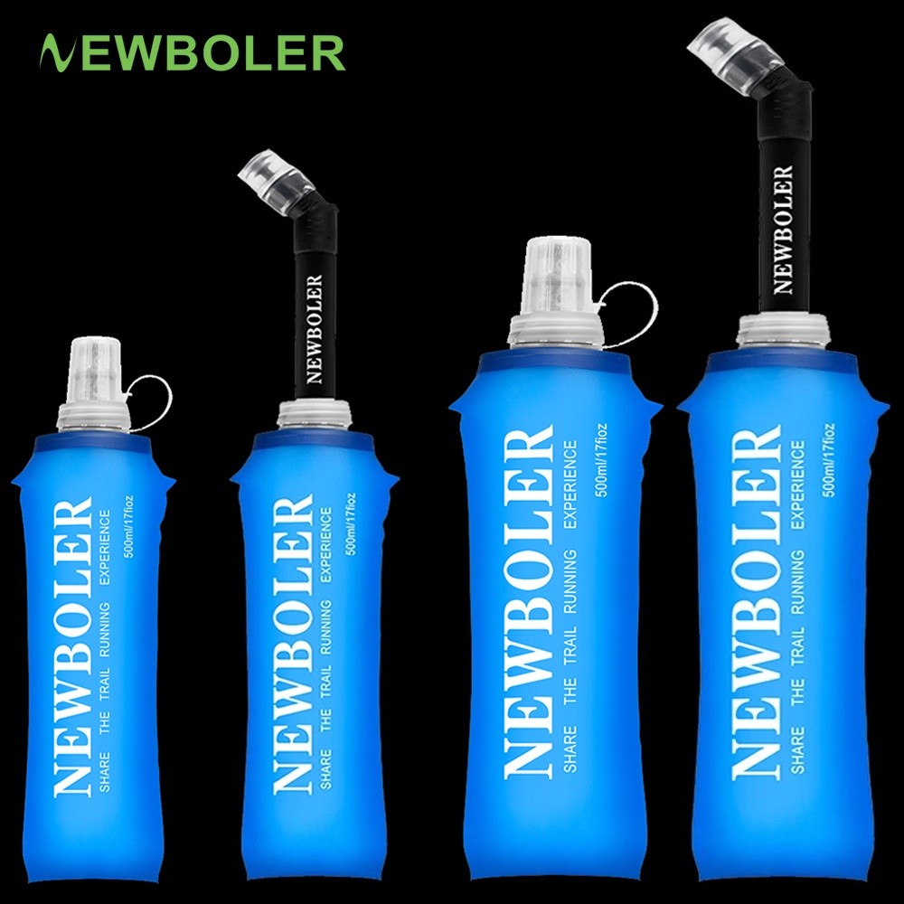Portable Outdoor NEWBOLER 250ml 500ml Running Sport Bicycle Soft Water Bottle Folding TPU Flask Bag Chic Accessory - Image 3