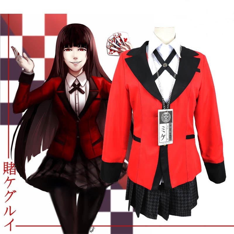 Multi Quality SHIP FAST!! full set Anime Kakegurui Cosplay Jabami Yumeko Costumes Japanese School Girls Uniform - Image 3