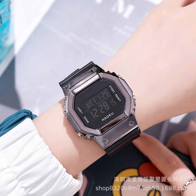 Watch Chronograph Jam Tangan Perempuan Wanita Digital Sports Stainless Women - Image 5
