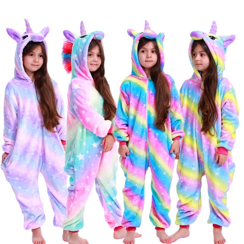 Essential Multi Children Warm One-Piece Pajamas Kids Girls Boys Cute Unicorn Cartoon Animals Sleepwear Clothes Versat... - Image 5