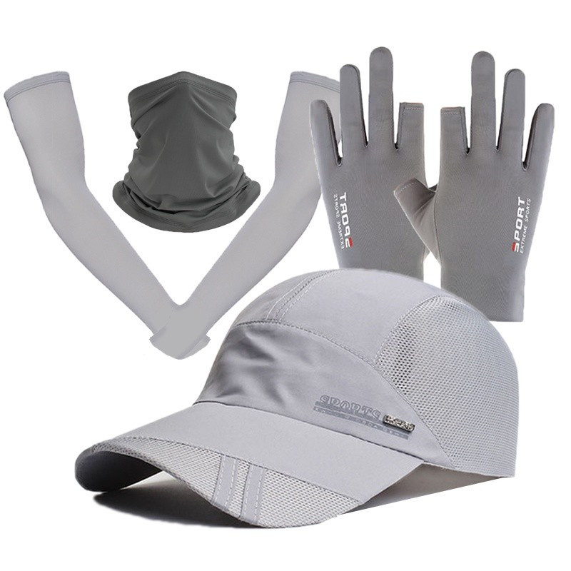 Multi Versatile NEW Fishing 4pcs Suit Fish Hat Scarf Gloves Sleeve Ultraviolet-proof Comfort Ventilate Cycling Hiking... - Image 3