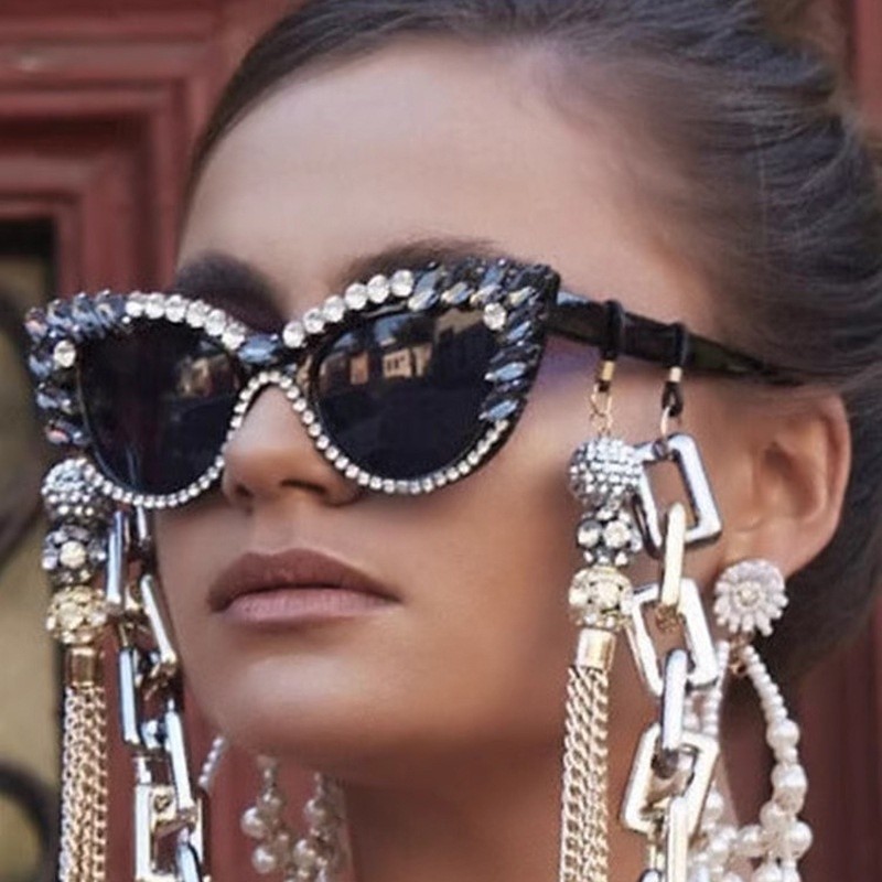 Must Multi Fashion Diamond Aesthetic Shades Sunglasses Women/Men Metal Frame Eyewear Durable - Image 4