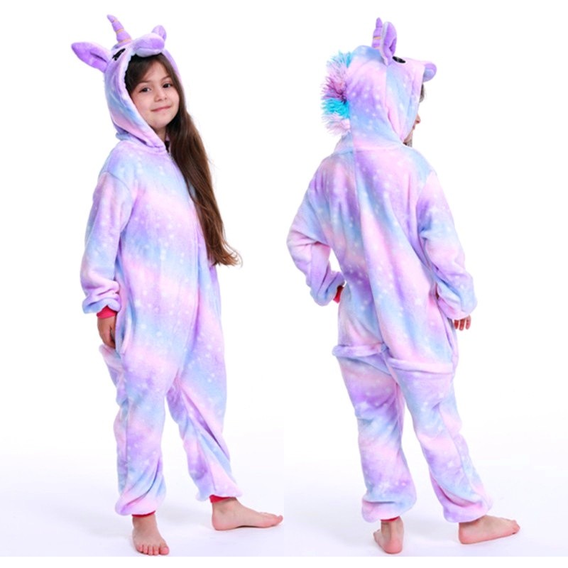 Must Purpose Pikachu Stitch Onesies Kigurumi Kids Pajamas Baby Girls Boys Pyjamas Anime Cosplay Costume Winter Hooded... - Image 3