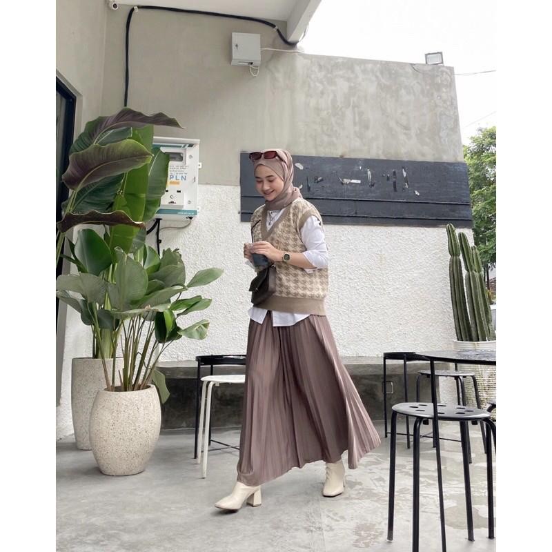 Reliable Quality Jennie VEST KNIT / HOUNDSTOOTH Knitting ROMPI Women KOREAN VINTAGE K Multi Purpose - Image 2