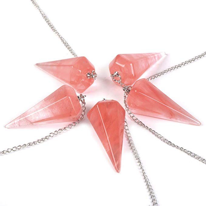 Durable Purpose Reiki Healing Pendulum Dowsing Natural Stone Amulet Chakra Crystal Pendant Meditation Hexagonal Pendu... - Image 3