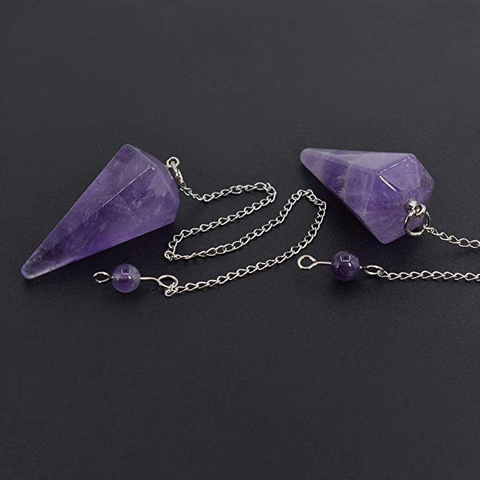 Durable Purpose Reiki Healing Pendulum Dowsing Natural Stone Amulet Chakra Crystal Pendant Meditation Hexagonal Pendu... - Image 2