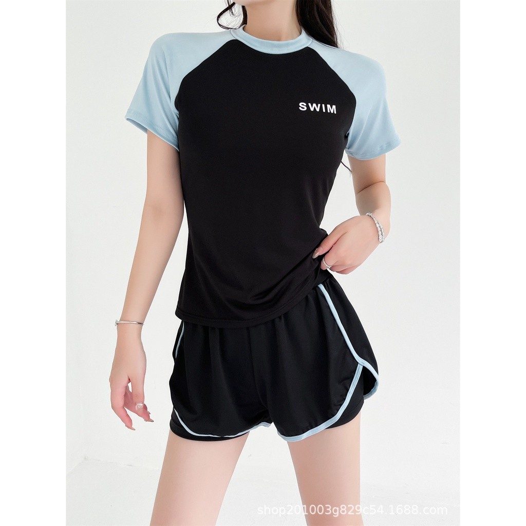 Essential Reliable Women Short Sleeve Swimsuit Sport Style Swimwear Multi Durable - Image 5