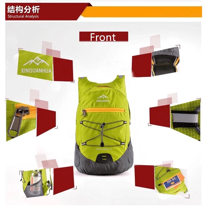 Casual Portable Ultralight Waterproof Nylon Backpack Shoulder Bag Hiking Travel Folding Outdoor Bags Multi Pockets La...