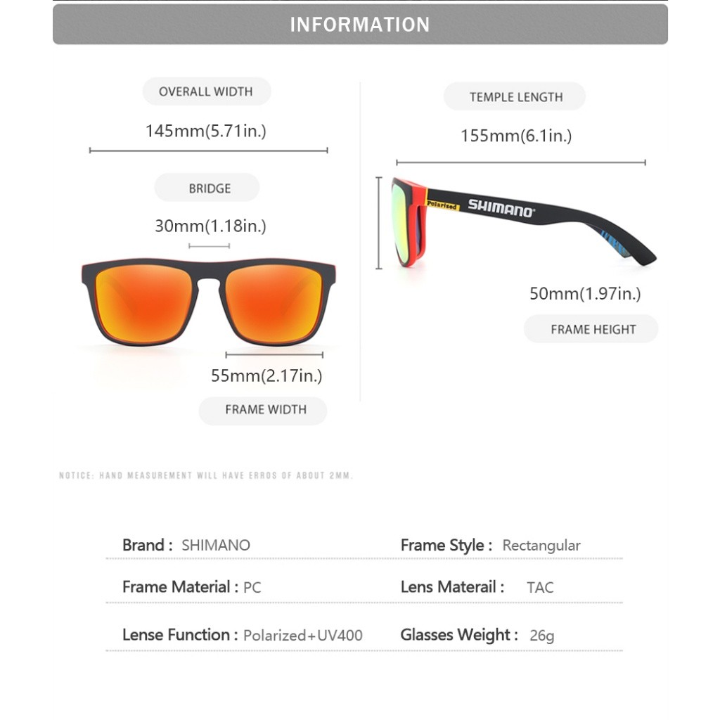 Durable Quality Shimano Polarized Sunglasses Men Women Camping Hiking Fishing Classic Sun Glasses Outdoor Sports UV40... - Image 2