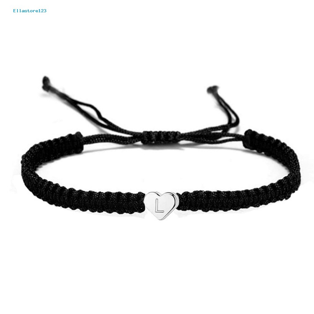 Versatile Must Ellastore123 Couple Bracelet Unisex Initial 26 Letters Jewelry Heart Shape Durable - Image 5