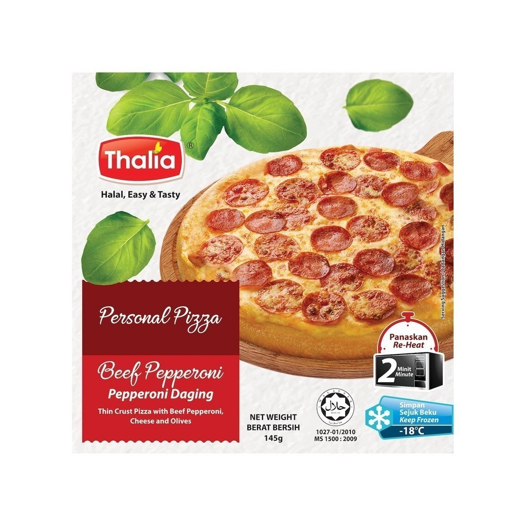 Thalia Pizza Personal Beef Pepperoni 145g