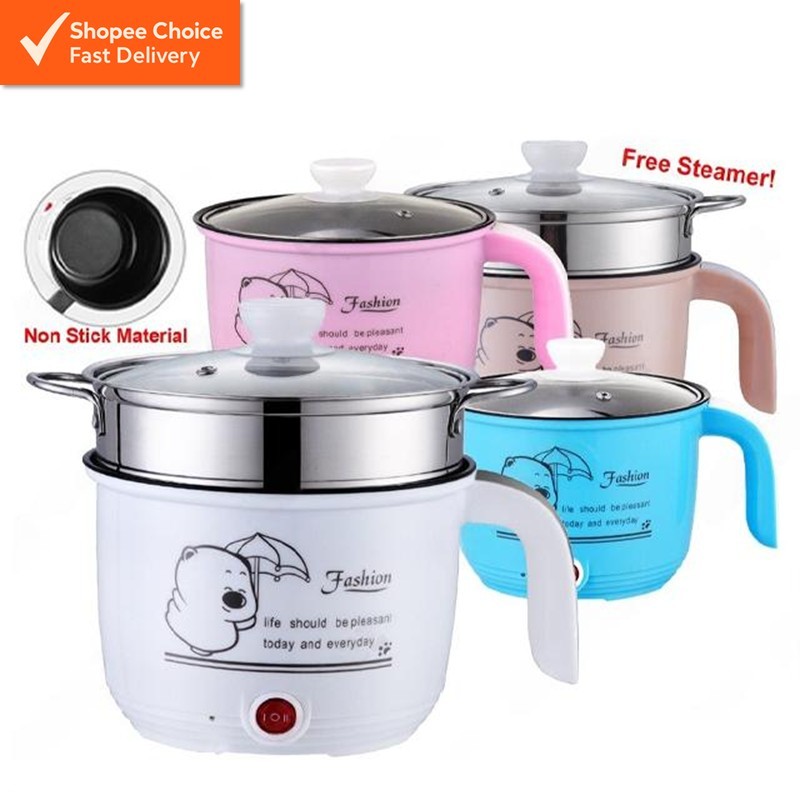 1.8L Electric Cooker –Non-Stick Mini Rice Cooker for Steamer & Frying Pan, Multifunction Convenient Cooker多功能电饭锅