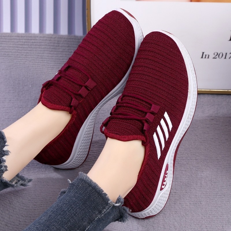 Comfort Walking Gobra SEP101 (Tanpa Kotak) Sepatu Sneakers Wanita SIze 36-42 7 Warna Simple Polos Ringan Garis Korea ... - Image 3